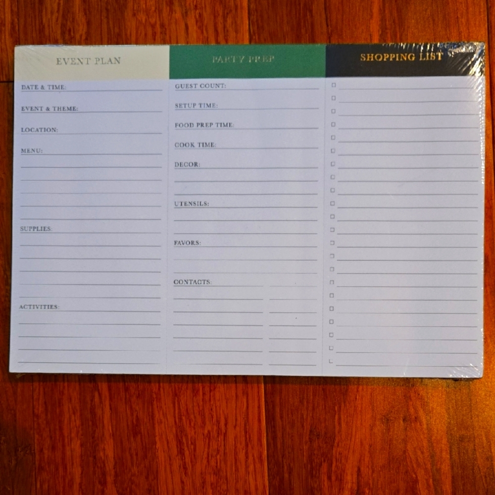 Kate Spade Target Party Planning Notepad